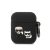 Apple Airpods 1/2 KARL LAGERFELD KLACA2SILKCK Liquid Silicon Tartó - Fekete