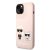 Apple iPhone 14 Plus KARL LAGERFELD KLHCP14MSSKCI Liquid Silicon Hátlap - Rózsaszín