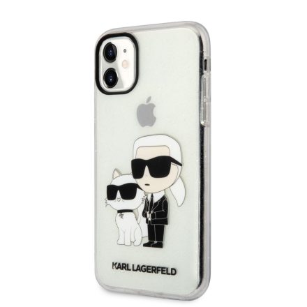 Apple iPhone 11/XR KARL LAGERFELD KLHCN61HNKCTGT Glitter Hátlap - Átlátszó