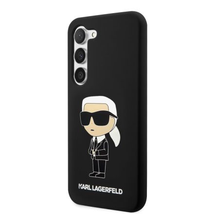 Samsung S23 KARL LAGERFELD KLHCS23SSNIKBCK Liquid Silicone Hátlap - Fekete