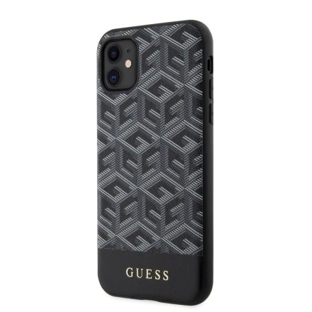 Apple iPhone 11/XR GUESS GUHMN61HGCFSEK MagSafe Hátlap - Fekete