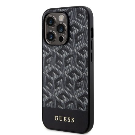 Apple iPhone 13 Pro GUESS GUHMP13LHGCFSEK MagSafe Hátlap - Fekete
