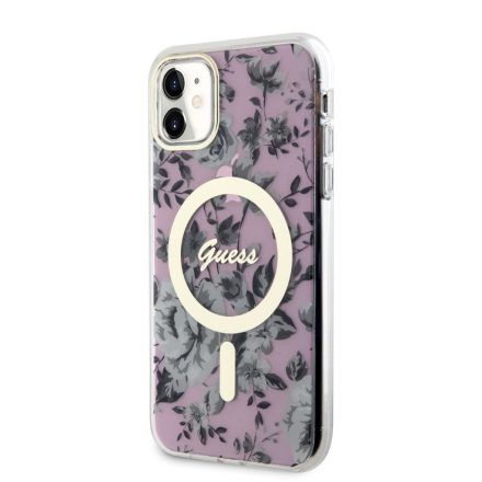 Apple iPhone 11/XR GUESS GUHMN61HCFWSP MagSafe Hátlap - Rózsaszín