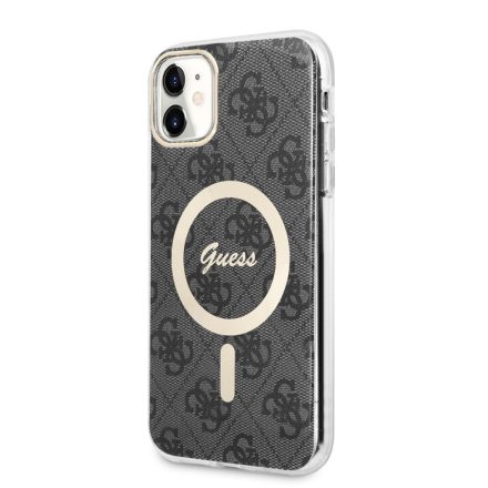 Apple iPhone 11/XR GUESS GUHMN61H4STK MagSafe Hátlap - Fekete