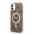 Apple iPhone 11/XR GUESS GUHMN61H4STW MagSafe Hátlap - Barna