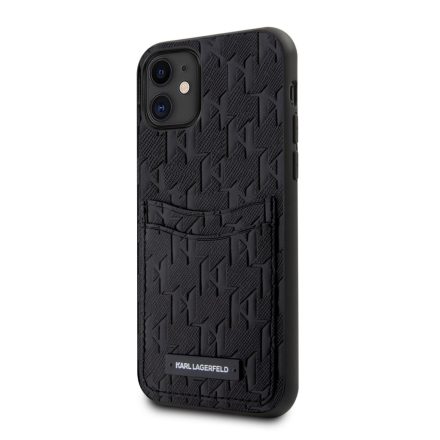 Apple iPhone 11/XR KARL LAGERFELD KLHCN61SAKLHPPK Hátlap - Fekete
