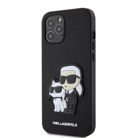 Apple iPhone 12 Pro Max KARL LAGERFELD KLHCP12LSANKCPK Hátlap - Fekete