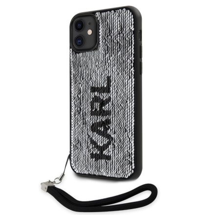 Apple iPhone 11/XR KARL LAGERFELD KLHCN61PSQRKS Reversible Hátlap - Fekete/Ezüst