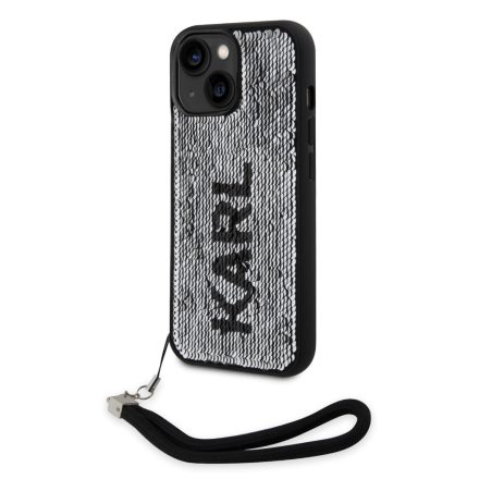 Apple iPhone 13 KARL LAGERFELD KLHCP13MPSQRKS Reversible Hátlap - Fekete/Ezüst