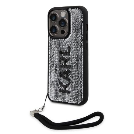 Apple iPhone 13 Pro KARL LAGERFELD KLHCP13LPSQRKS Reversible Hátlap - Fekete/Ezüst