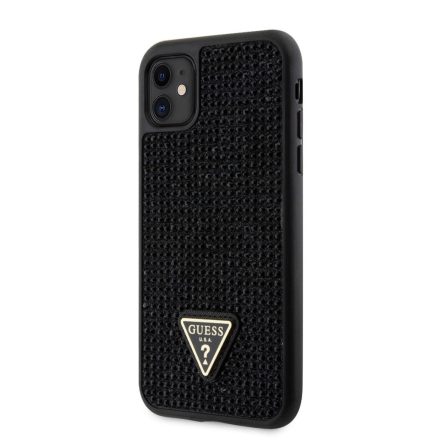 Apple iPhone 11/XR GUESS GUHCN61HDGTPK Hátlap - Fekete
