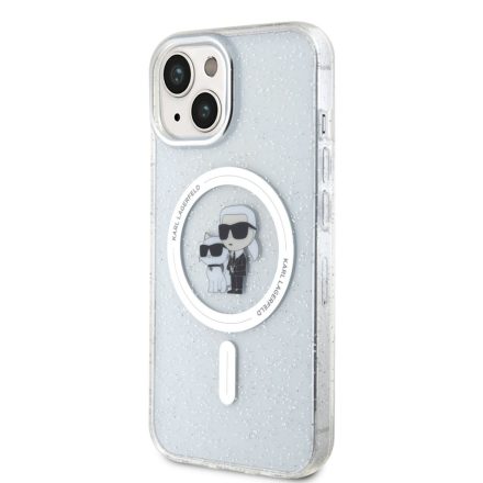 Apple iPhone 15 KARL LAGERFELD KLHMP15SHGKCNOT Magsafe IML Hátlap - Átlátszó