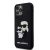 Apple iPhone 12/12 Pro KARL LAGERFELD KLHCP12M3DRKCNK Hátlap - Fekete