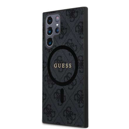Samsung S24 Ultra GUESS GUHMS24LG4GFRK MagSafe Hátlap - Fekete