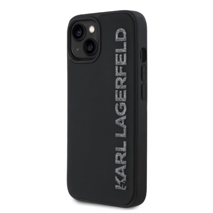 Apple iPhone 15 KARL LAGERFELD KLHCP15SRBKGVCK Hátlap - Fekete