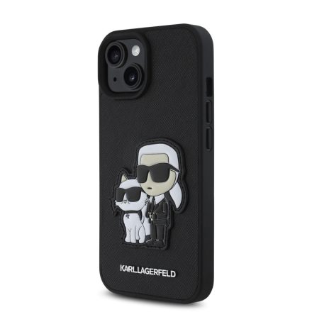 Apple iPhone 15 KARL LAGERFELD KLHCP15SSANKCPK Hátlap - Fekete