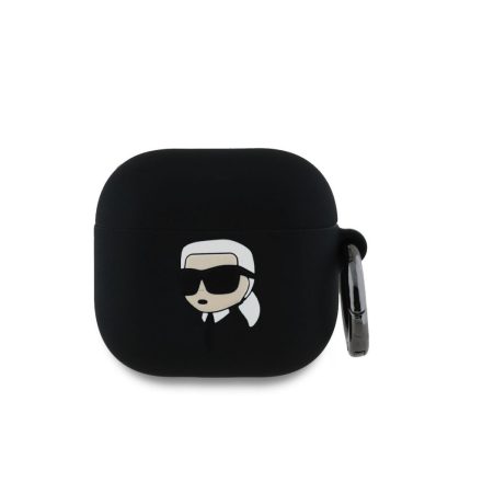 Apple Airpods 4 KARL LAGERFELD KLA4RUNIKK Liquid Silicon Tartó - Fekete