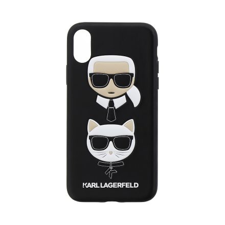 Apple iPhone X/XS KARL LAGERFELD KLHCPXKICKC Hátlap - Fekete