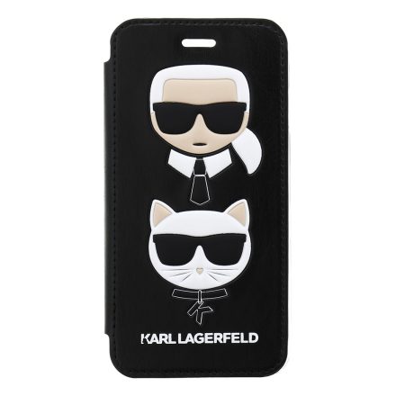 Apple iPhone 7/8/SE KARL LAGERFELD KLFLBKI8KICKC Könyvtok - Fekete