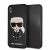 Apple iPhone XR KARL LAGERFELD KLHCI61IKPUBK Bőr Hátlap - Fekete