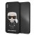 Apple iPhone XS Max KARL LAGERFELD KLHCI65IKPUBK Bőr Hátlap - Fekete