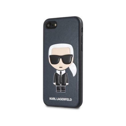 Apple iPhone 7/8/SE2 KARL LAGERFELD KLHCI8IKPUBL Bőr Hátlap - Sötétkék