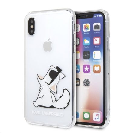 Apple iPhone X/XS KARL LAGERFELD KLHCPXCFNRC TPU Hátlap - Átlátszó