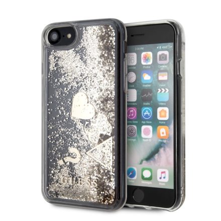 Apple iPhone 7/8/SE2 GUESS GUHCI8GLHFLGO Liquid Glitter TPU Hátlap - Arany