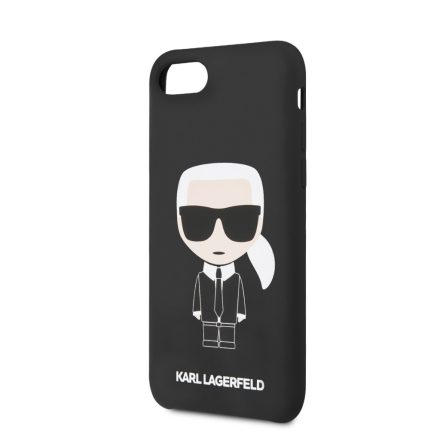 Apple iPhone 7/8/SE2 KARL LAGERFELD KLHCI8SLFKBK Liquid Hátlap - Fekete