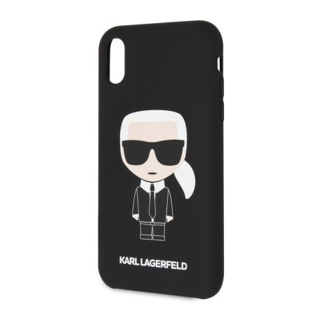 Apple iPhone XR KARL LAGERFELD KLHCI61SLFKBK Hátlap - Fekete
