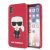 Apple iPhone X/XS KARL LAGERFELD KLHCPXSLFKRE Liquid Hátlap - Piros