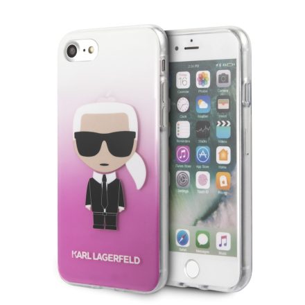 Apple iPhone 7/8/SE2 KARL LAGERFELD KLHCI8TRDFKPI TPU Hátlap - Rózsaszín