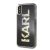 Apple iPhone X/XS KARL LAGERFELD KLHCPXKAGBK Liquid Glitter TPU Hátlap - Fekete