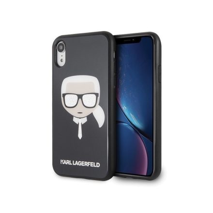 Apple iPhone XR KARL LAGERFELD KLHCI61DLHBK Hátlap - Fekete