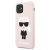 Apple iPhone 11 KARL LAGERFELD KLHCN61SLFKPI Liquid Silicon Hátlap - Rózsaszín