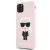 Apple iPhone 11 Pro Max KARL LAGERFELD KLHCN65SLFKPI Liquid Silicon Hátlap - Rózsaszín