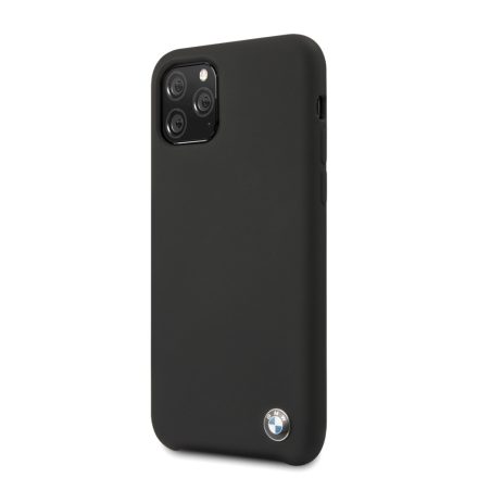 Apple iPhone 11 Pro Max BMW BMHCN65SILBK Liquid Silicon Hátlap - Fekete