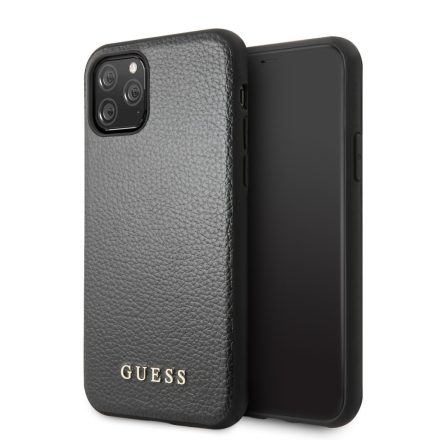 Apple iPhone 11 Pro GUESS GUHCN58IGLBK Bőr Hátlap - Fekete