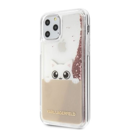 Apple iPhone 11 Pro KARL LAGERFELD KLHCN58PABGNU Glitter Hátlap - Rózsaszín