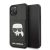 Apple iPhone 11 KARL LAGERFELD KLHCN61CSKCBK Bőr Hátlap - Fekete