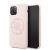 Apple iPhone 11 Pro GUESS GUHCN58LS4GLP Liquid Silicon Hátlap - Púder Rózsaszín