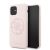 Apple iPhone 11 GUESS GUHCN61LS4GLP Liquid Silicon Hátlap - Púder Rózsaszín