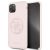 Apple iPhone 11 Pro Max GUESS GUHCN65LS4GLP Liquid Silicon Hátlap - Púder Rózsaszín