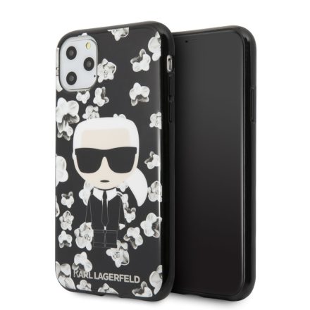 Apple iPhone 11 Pro KARL LAGERFELD KLHCN58FLFBBK Hátlap - Fekete
