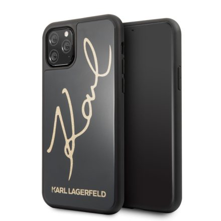 Apple iPhone 11 Pro KARL LAGERFELD KLHCN58DLKSBK Hátlap - Fekete