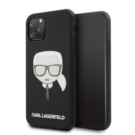 Apple iPhone 11 KARL LAGERFELD KLHCN61GLBK Hátlap - Fekete
