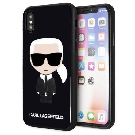 Apple iPhone X/XS KARL LAGERFELD  KLHCPXIKTPUBK Hátlap - Fekete