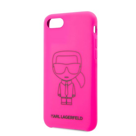 Apple iPhone 7/8/SE2 KARL LAGERFELD KLHCI8SILFLPI Liquid Hátlap - Rózsaszín