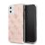 Apple iPhone 11 GUESS GUHCN61PCU4GLPI Glitter TPU Hátlap - Púder Rózsaszín