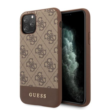 Apple iPhone 11 Pro GUESS GUHCN58G4GLBR Hátlap - Barna